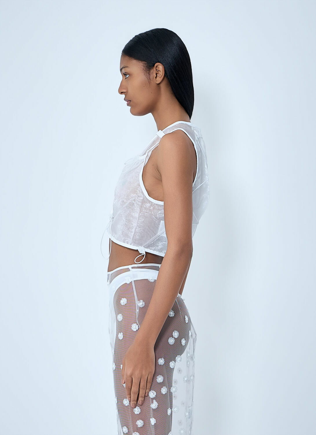 Cecilie Bahnsen Sheer Overlay Top
