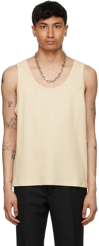 Photo: Second/Layer Off-White Ribbed Tank Top