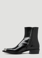 Toe Cap Boots in Black