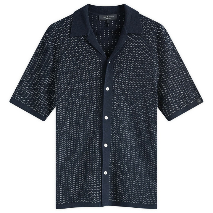 Photo: Rag & Bone Men's Jacquard Avery Short Sleeve Shirt in Salute