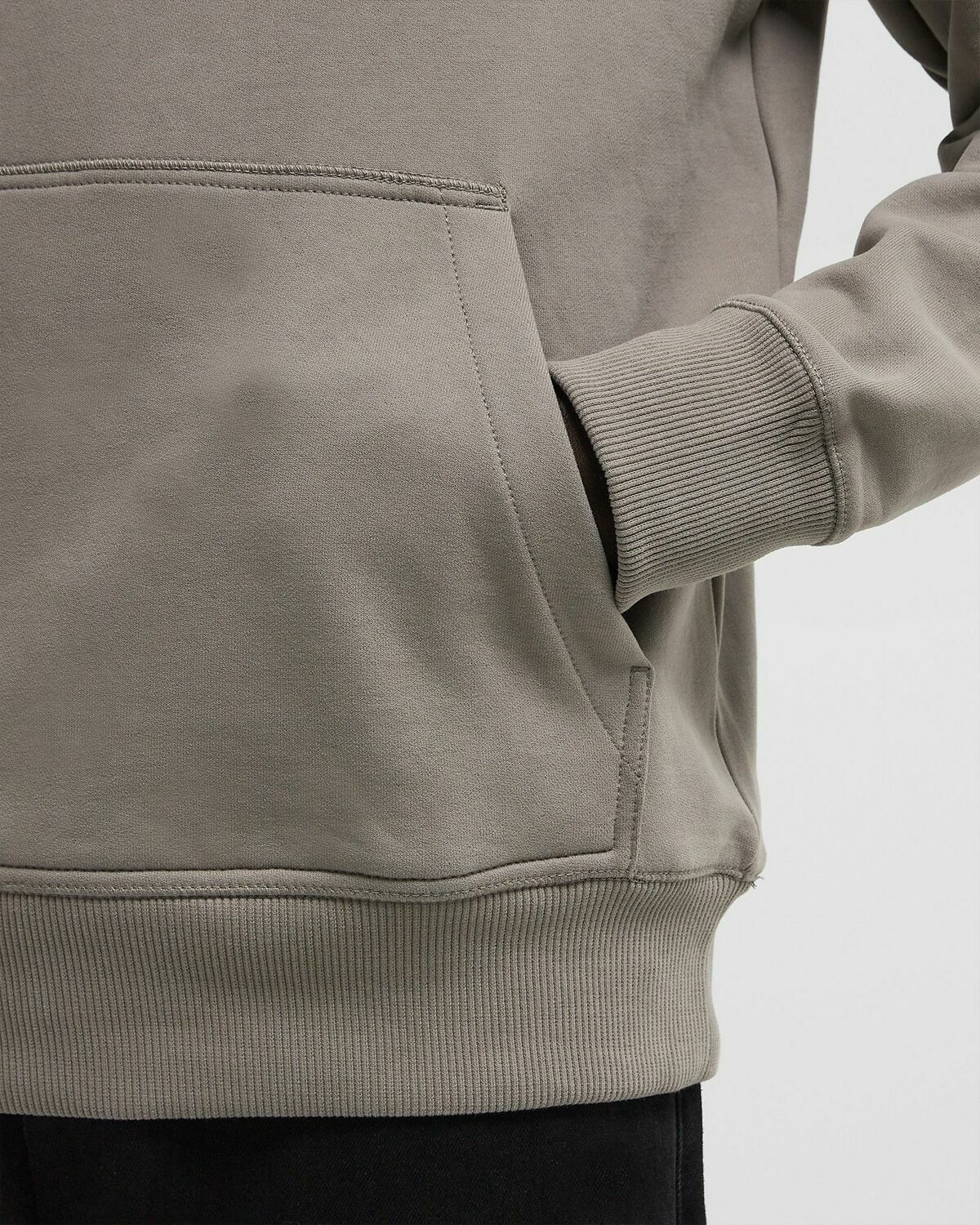 Calvin Klein Jeans WOVEN LABEL HOODIE Grey Mens Hoody