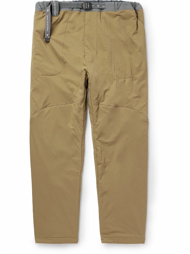 Photo: And Wander - Alpha Air Straight-Leg Belted Nylon Trousers - Neutrals
