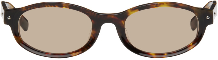 Photo: BONNIE CLYDE SSENSE Exclusive Brown Roller Coaster Sunglasses