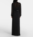 Gucci GG Crystal silk maxi dress