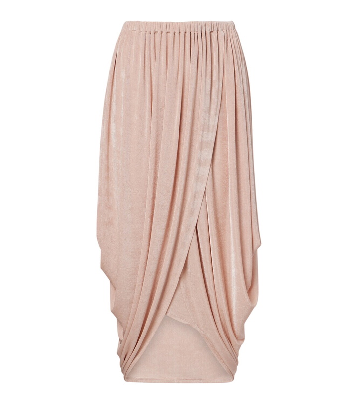 Photo: Xu Zhi Asymmetric draped midi skirt