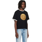 Versace Black Printed Cotton-Jersey Regular T-shirt