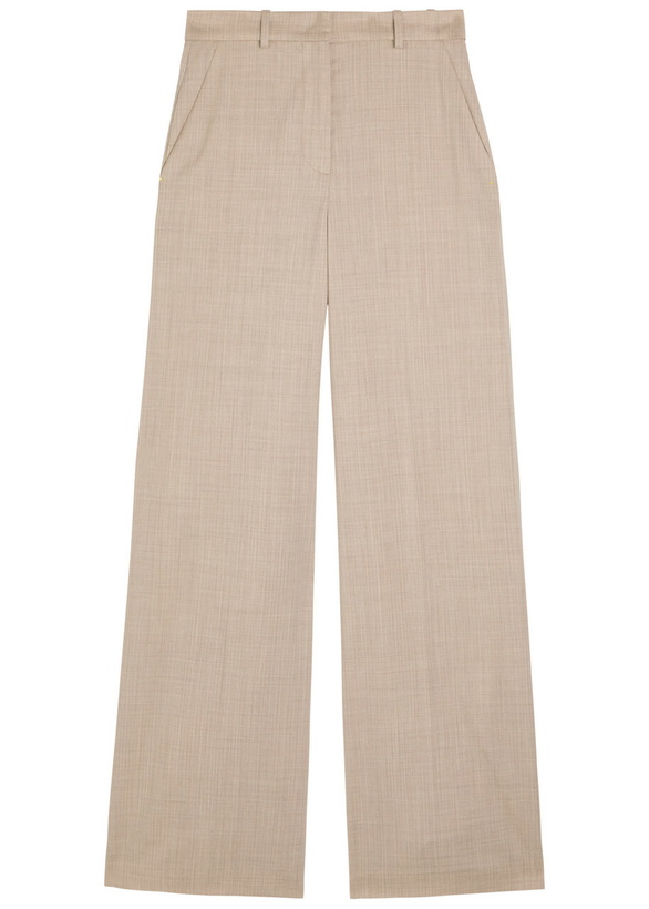 Photo: Joseph Alana Wide-leg Stretch-wool Trousers Cream
