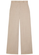 Joseph Alana Wide-leg Stretch-wool Trousers Cream