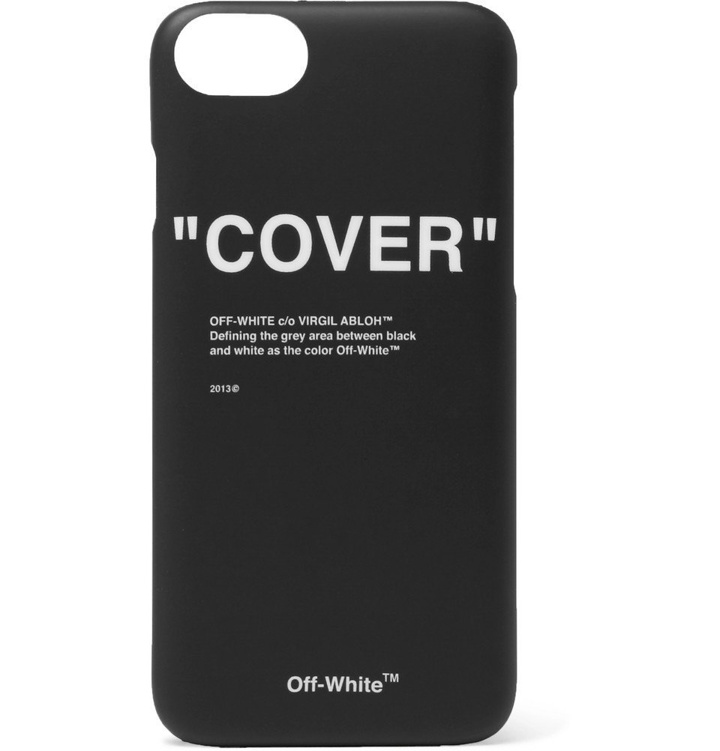 Photo: Off-White - Printed Acrylic iPhone 8 Case - Black