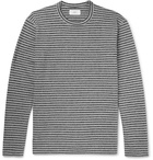 Mr P. - Striped Cotton and Wool-Blend Jersey T-Shirt - Gray