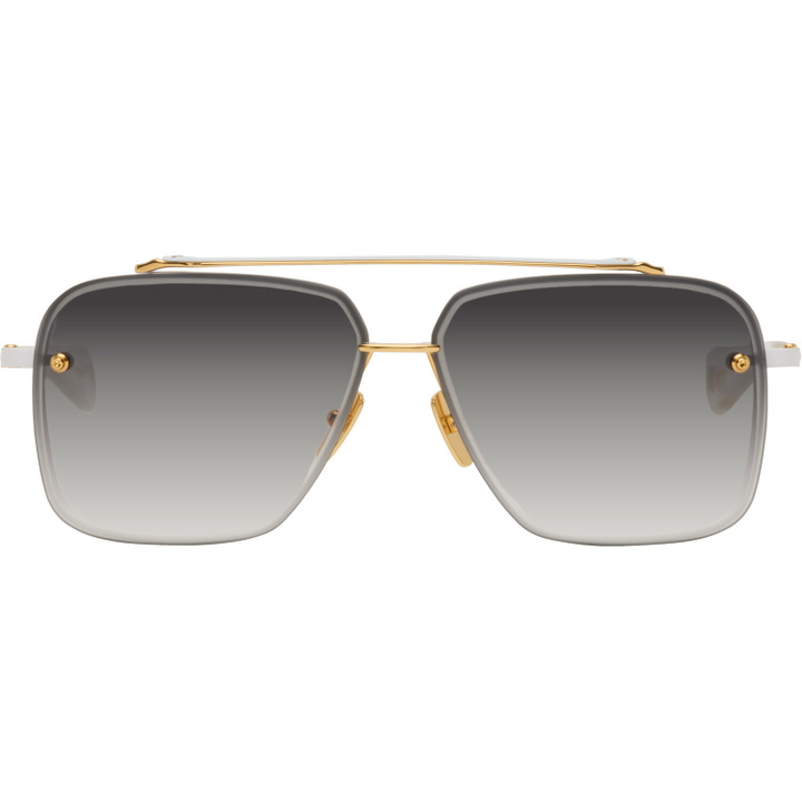 Photo: Dita White & Gold Mach-Six Sunglasses
