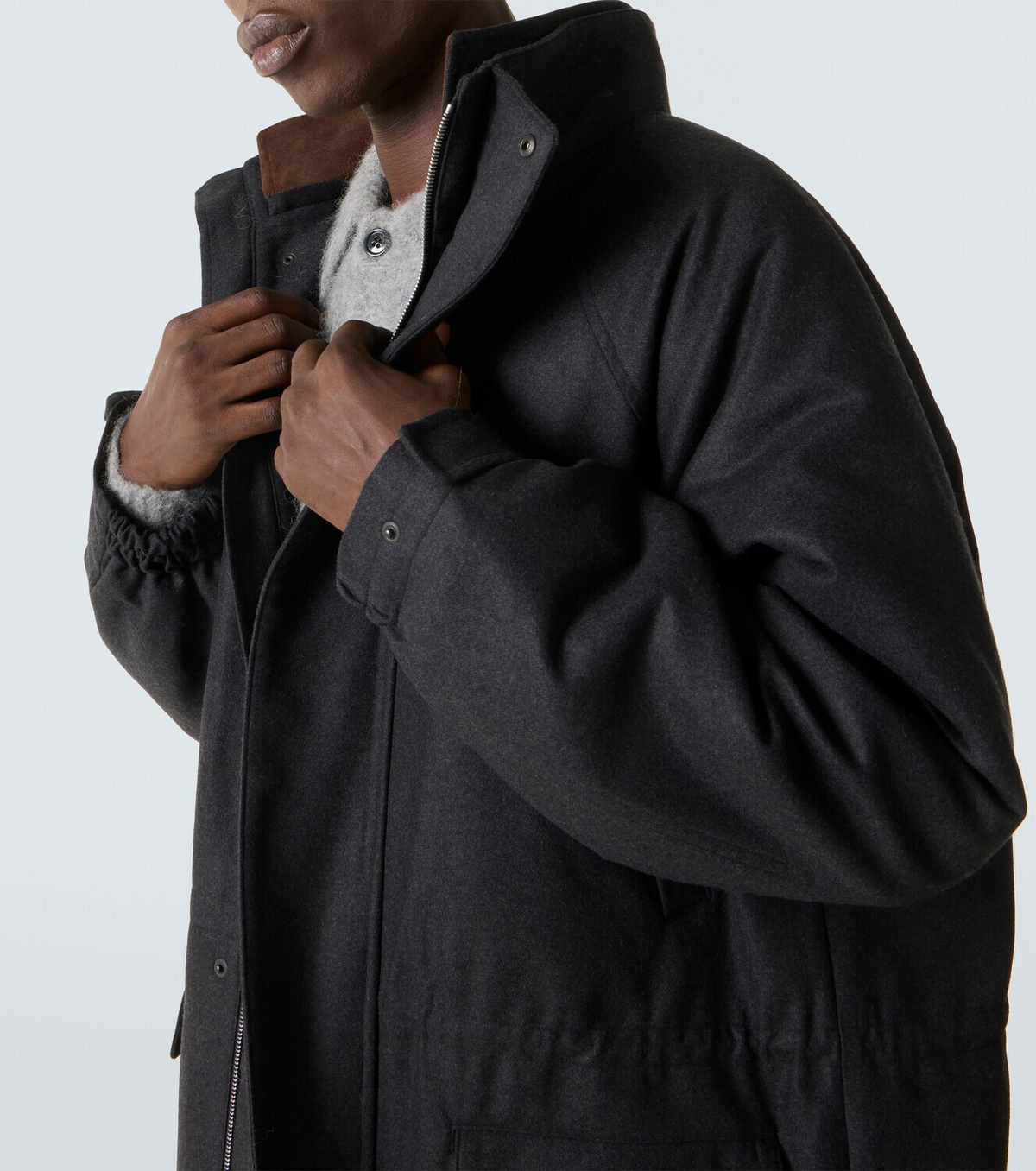 Auralee Padded wool flannel coat Auralee