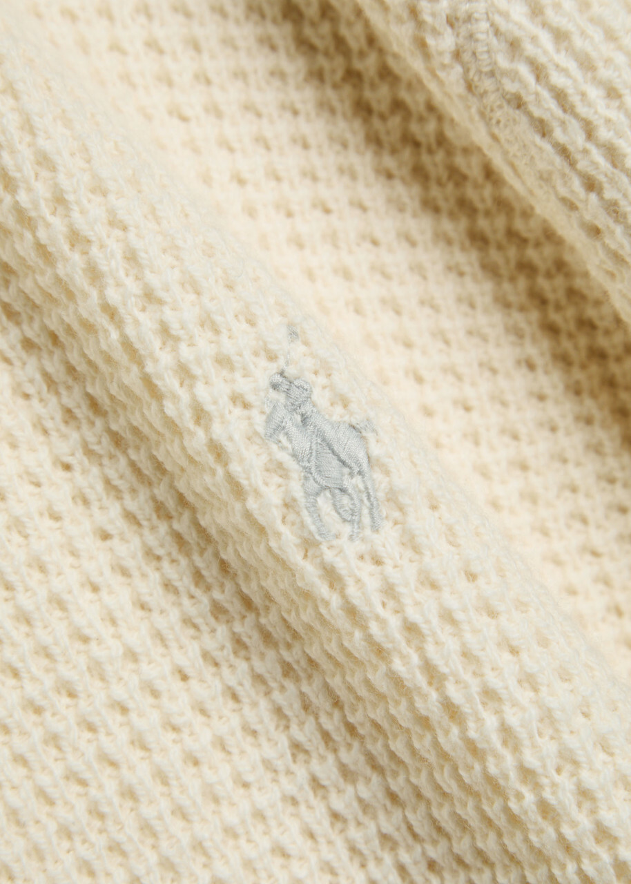 Polo Ralph Lauren Waffle-knit Wool-blend Jumper Cream