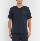 Hugo Boss - Logo-Embroidered Stretch-Cotton T-Shirt - Men - Blue