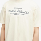 Sporty & Rich Men's H&W Club T-Shirt in Cream/Navy
