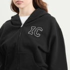 ICECREAM Women's Crystal Zip Through Hoodie in Black