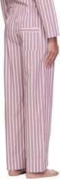 Tekla Pink & White Poplin Pyjama Pants