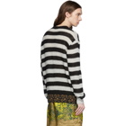 Dries Van Noten Black and White Alpaca Jevanna Sweater