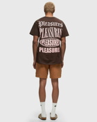 Pleasures Stack T Shirt Brown - Mens - Shortsleeves