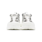 Burberry White and Silver Arthur Story Sneakers