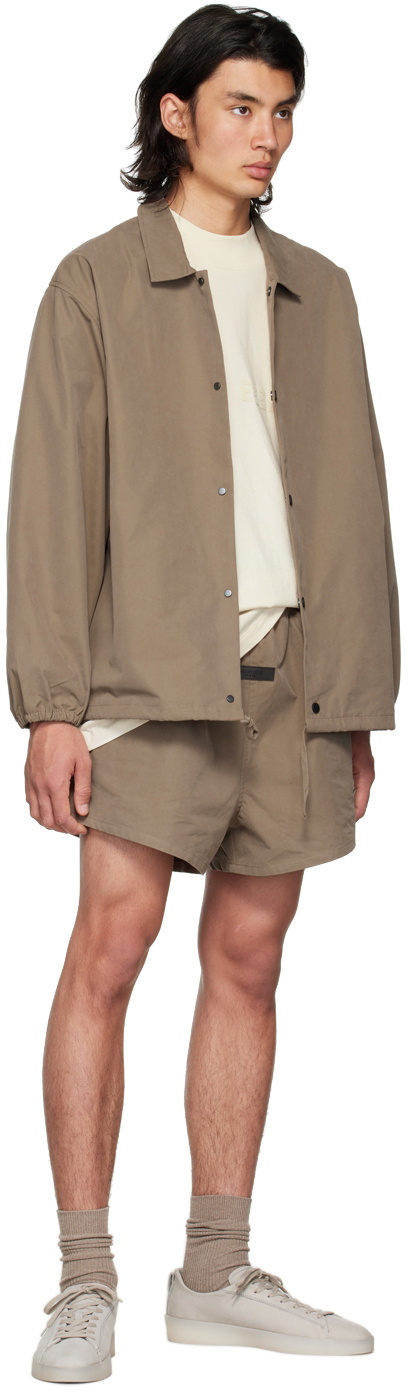 Essentials Brown Drawstring Jacket