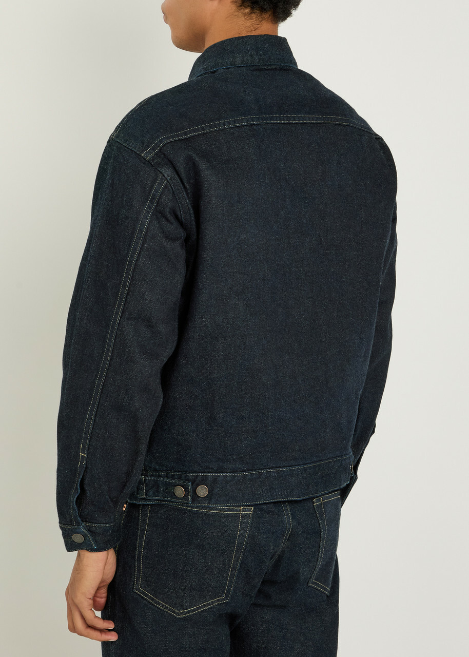 Blue Blue Panelled Denim Jacket Indigo
