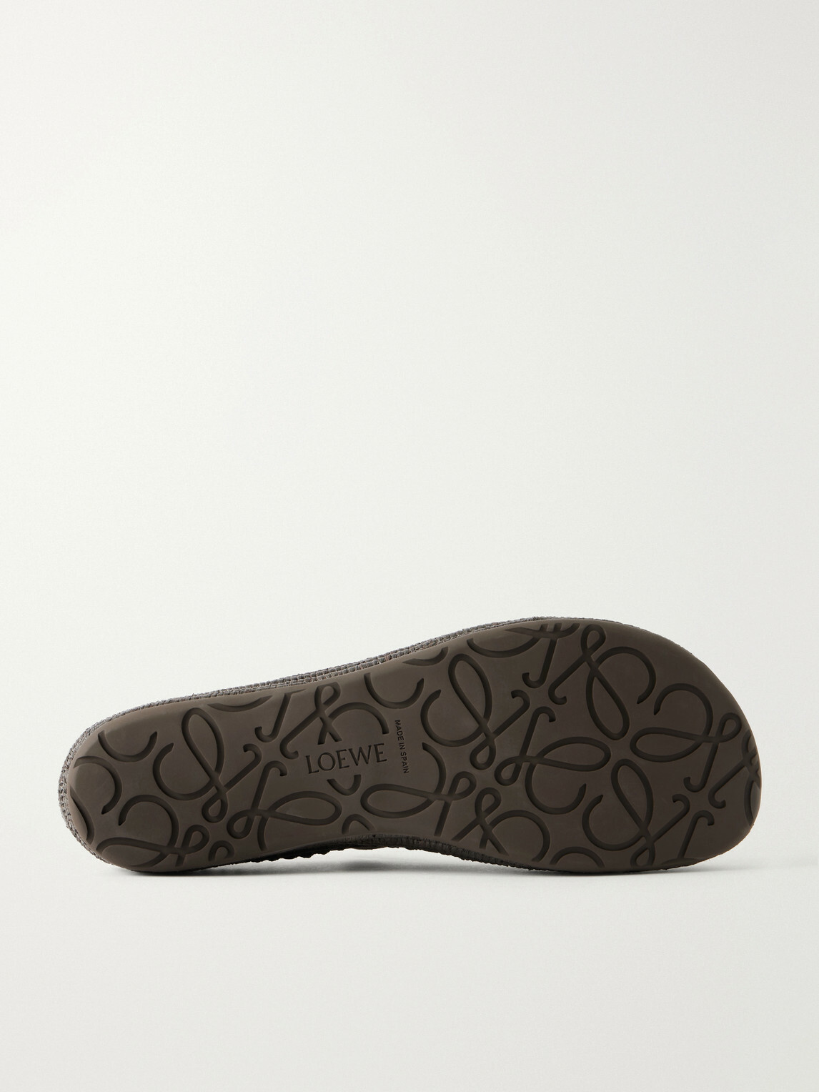LOEWE - Paula's Ibiza Rio Raffia-Trimmed Suede Loafers - Brown