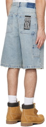 Ksubi Blue MAXX Operator Champagne Denim Shorts