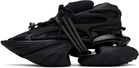 Balmain Black Leather Unicorn Low-Top Sneakers
