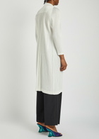 Pleats Please Issey Miyake Pleated Coat White