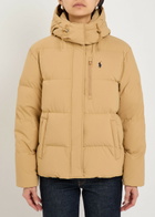 Polo Ralph Lauren Logo-embroidered Padded Shell Jacket Camel