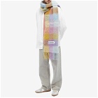 Acne Studios Men's Vally Check Scarf in Violet/Yellow/Blue
