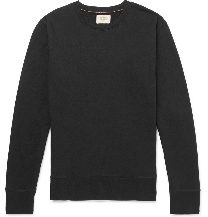 Photo: Nudie Jeans - Evert Loopback Organic Cotton-Jersey Sweatshirt - Men - Black