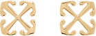 Off-White Gold Mini Arrow Earrings