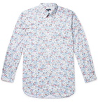 Engineered Garments - Floral-Print Cotton-Poplin Shirt - Light blue