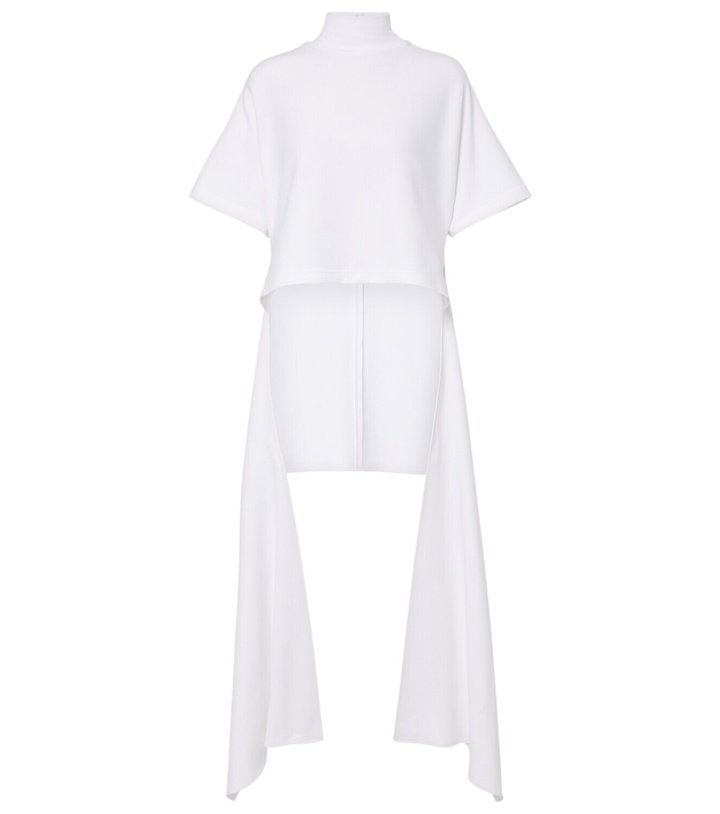 Photo: Alaïa Asymmetric cotton-blend jersey T-shirt