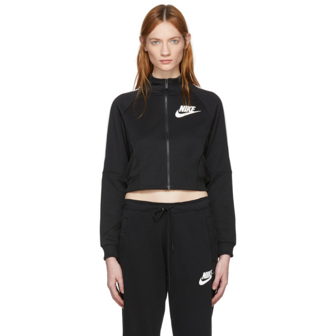 Photo: Nike Black Cropped Polyknit Track Jacket