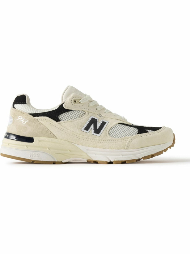 Photo: New Balance - MIUSA 993 Suede, Mesh and Leather Sneakers - Neutrals