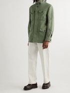 Massimo Alba - Convertible-Collar Denim Field Jacket - Green