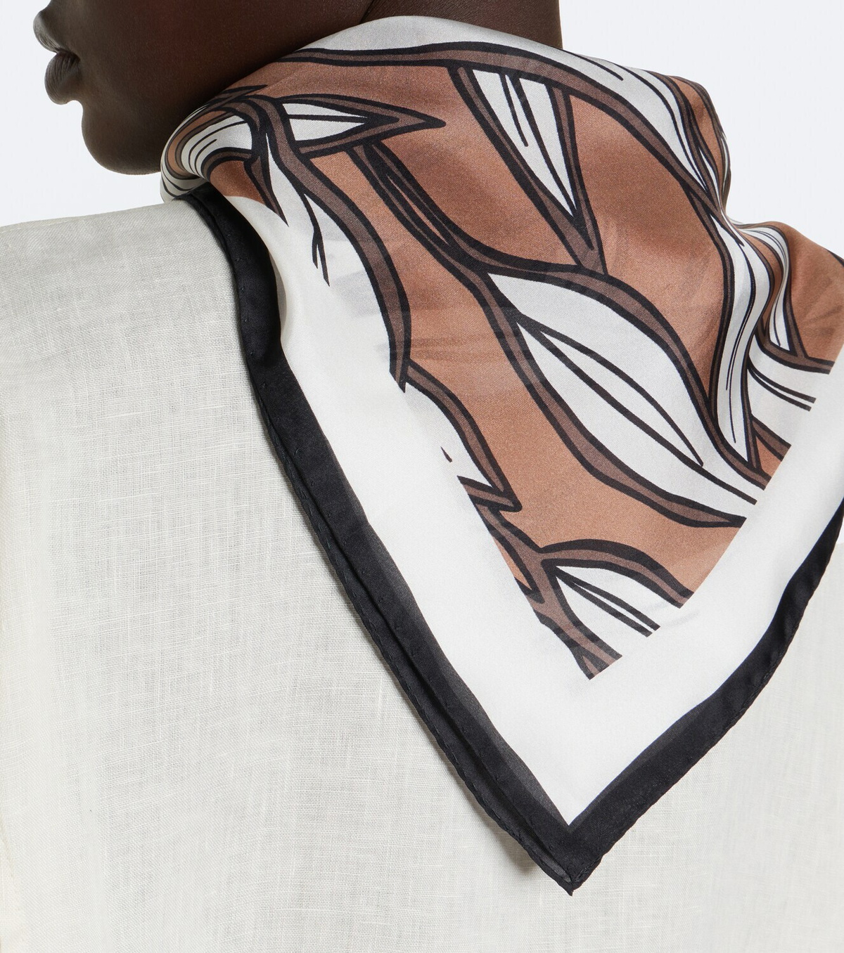 Brunello Cucinelli Printed silk twill scarf