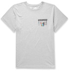 Pasadena Leisure Club - Fishing Printed Mélange Cotton-Jersey T-Shirt - Gray