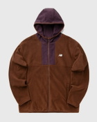 New Balance Polar Fleece Hooded Jacket Brown Mens Fleece Jacket