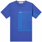 Stone Island Men's Side Logo T-Shirt in Bright Blue
