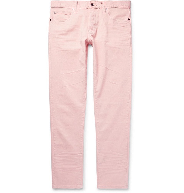 Photo: Todd Snyder - Slim-Fit Garment-Dyed Stretch Cotton-Blend Trousers - Pink