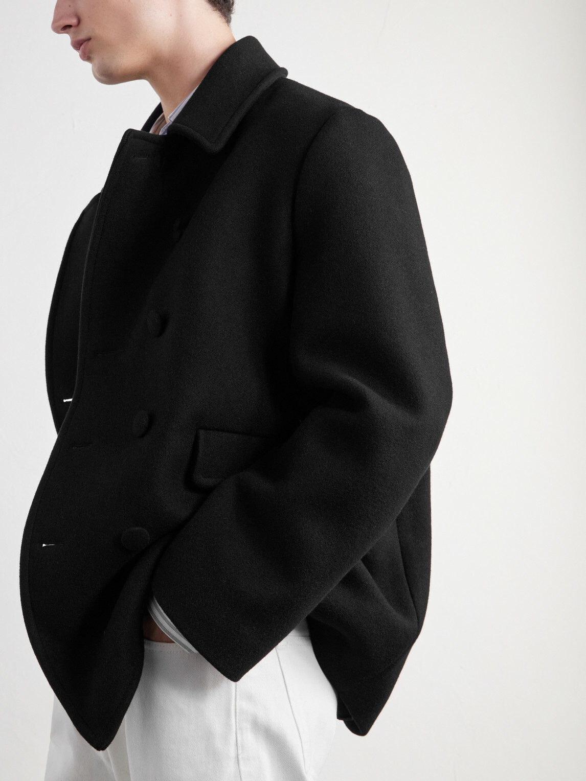 TOTEME - Wool Peacoat - Black