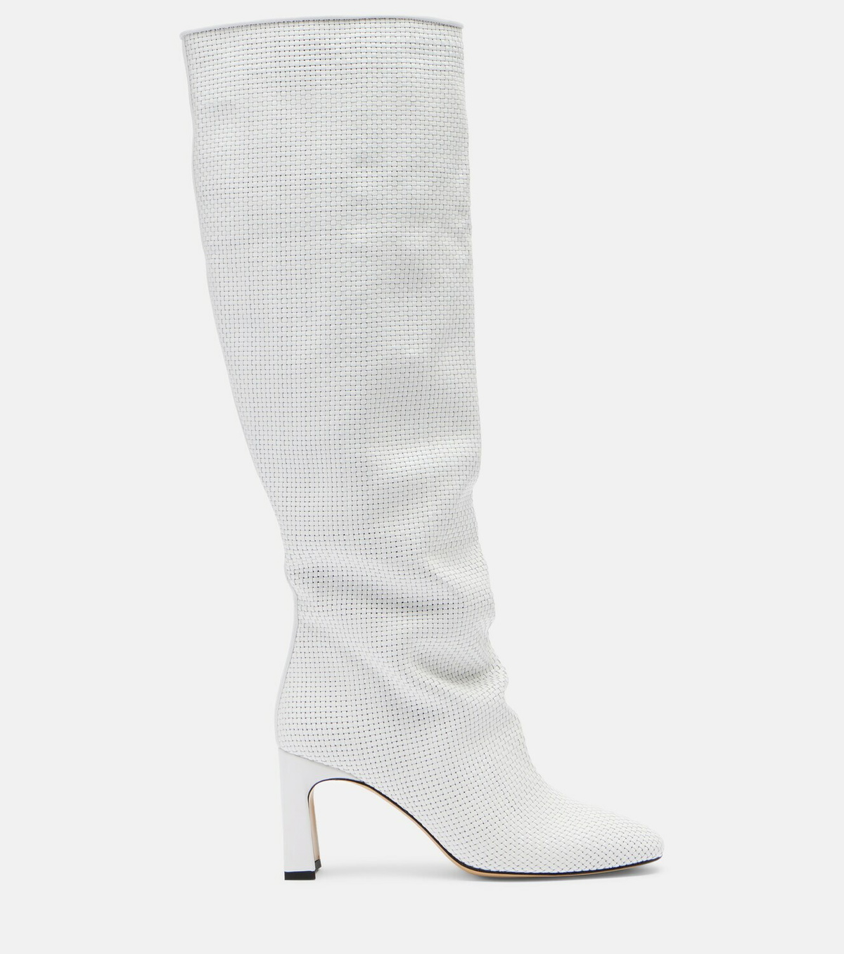 Souliers Martinez Roberta woven leather knee-high boots