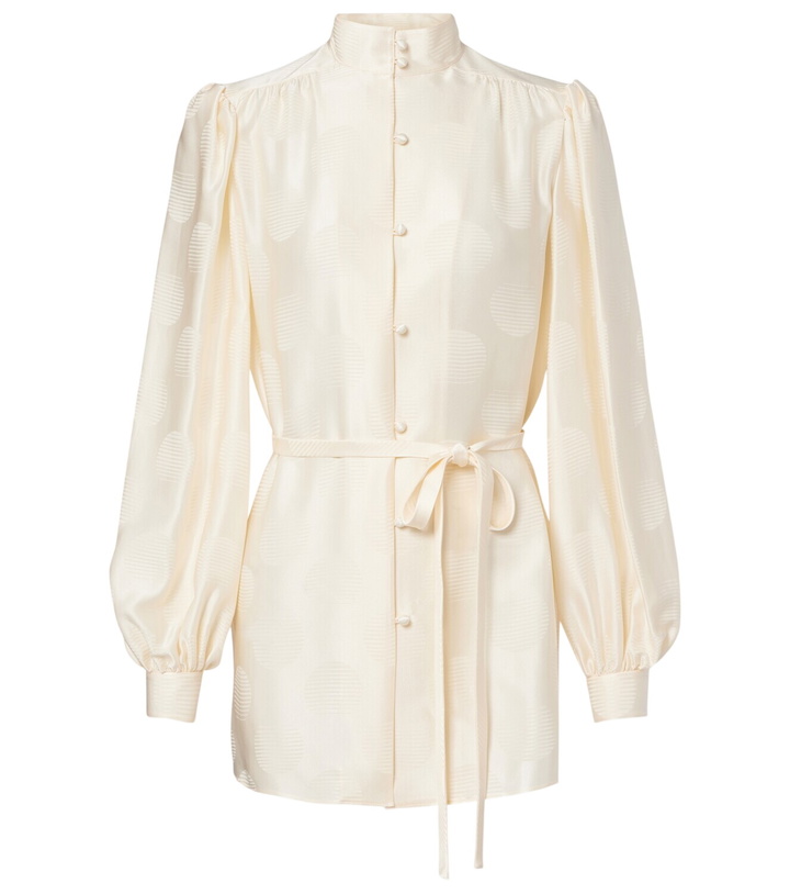 Photo: Valentino Belted silk jacquard shirt