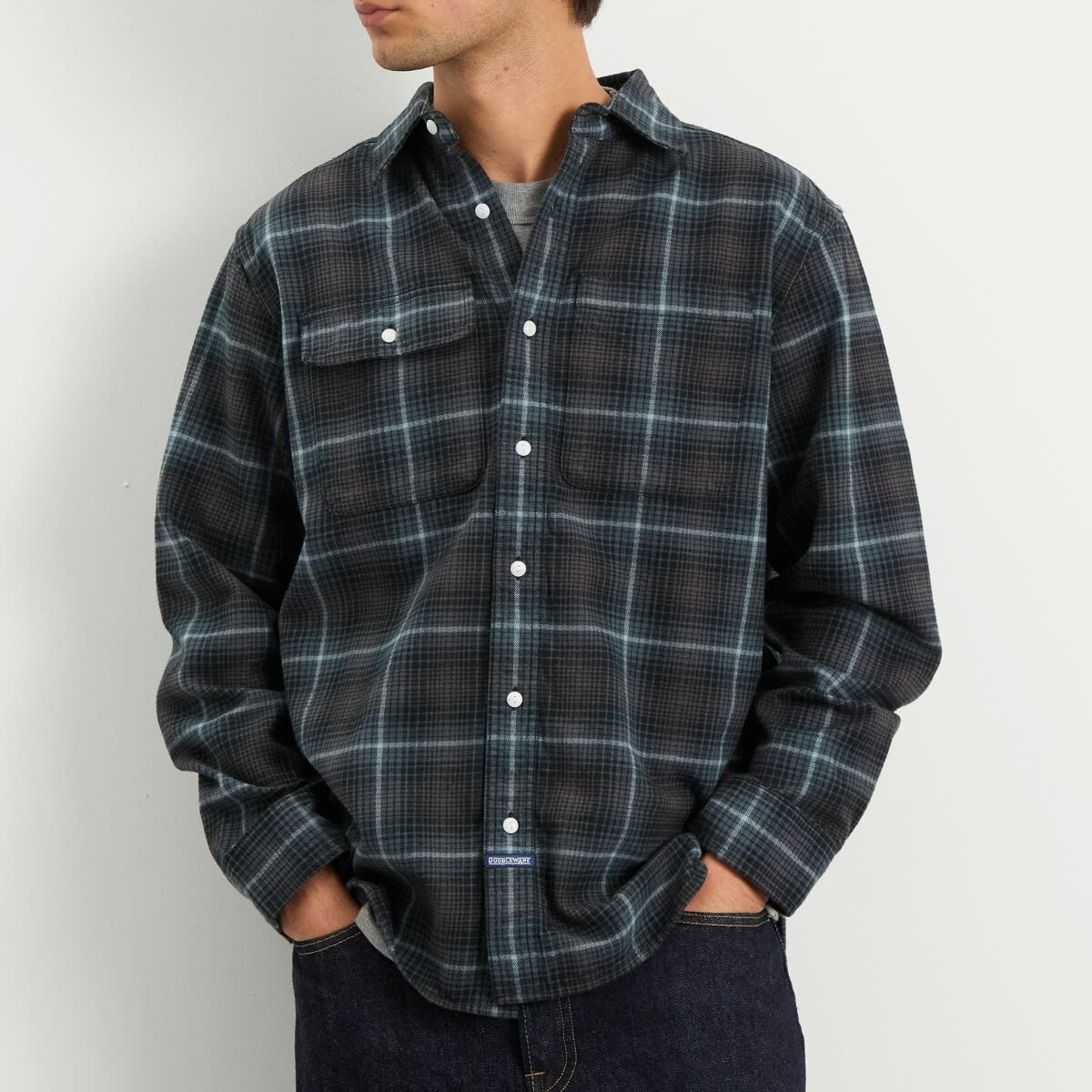 Dubbleware Men's Heritage Check Work Shirt in Brown