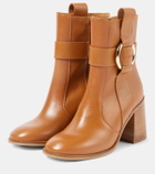 See By Chloé New Ring 80 leather ankle boots