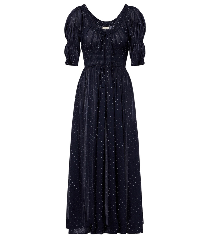 Photo: Dôen Ischia gathered polka-dot cotton midi dress